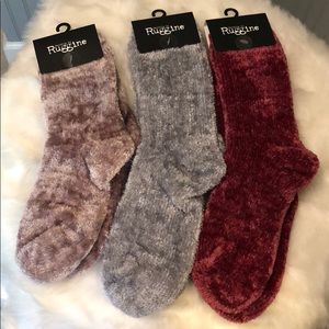 3/$18 Ultra Soft Chenille Socks in Multiple Colors